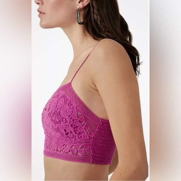 Free People Lyra Bralette- Dahlia Mauve- Size XS- NWT - Picture 2 of 11